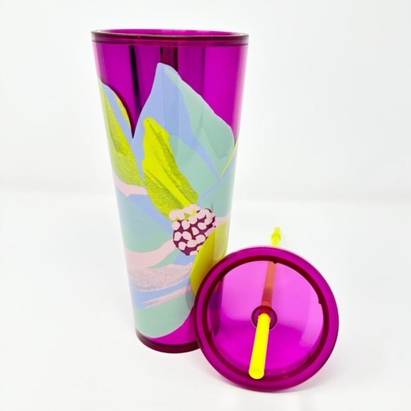 Starbucks 2024 Magenta Dichroic Magnolia 24 Oz Venti Cold Tumbler Spring NWT - Picture 6 of 6